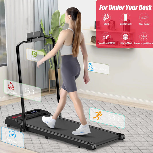 Walking Pad Treadmill 3-in-1 – Under Desk with Folding Handrail Famies by Dams