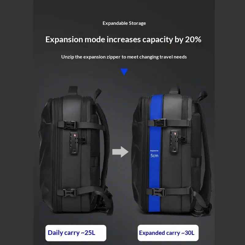 Vacuum-Compression Travel Backpack – Space-Saving Carry-On Bag
