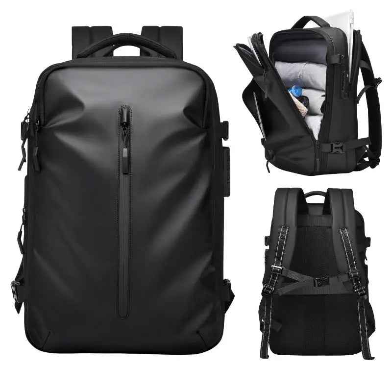 Vacuum-Compression Travel Backpack – Space-Saving Carry-On Bag
