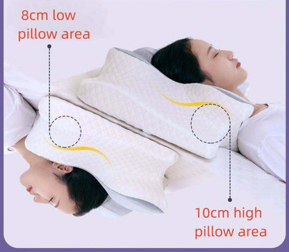 Ergonomic Cervical Neck Pillow – Contour Memory Foam Support Famies by Dams