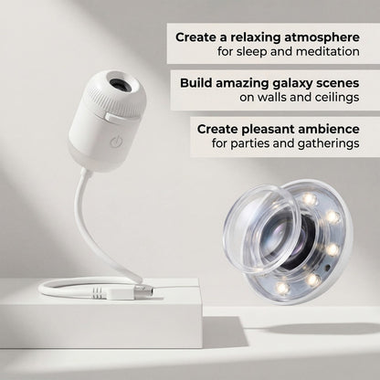 USB Projection Night Light – Colour-Changing Room Atmosphere Lamp Famies by Dams