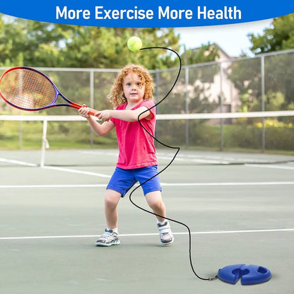 Solo Tennis Training Base with Rope – Self-Practice Trainer Stand Famies by Dams