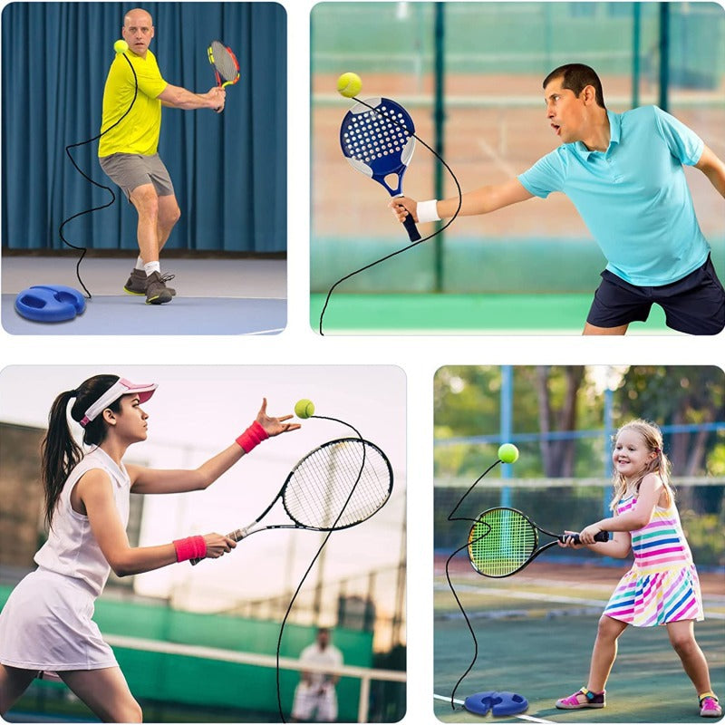 Solo Tennis Training Base with Rope – Self-Practice Trainer Stand Famies by Dams