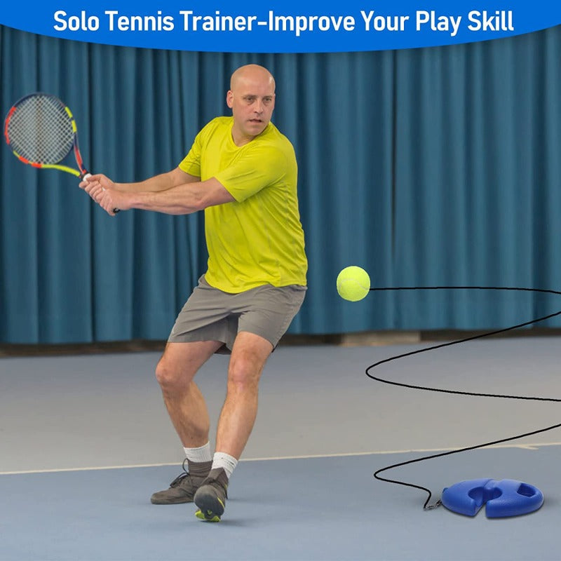 Solo Tennis Training Base with Rope – Self-Practice Trainer Stand Famies by Dams