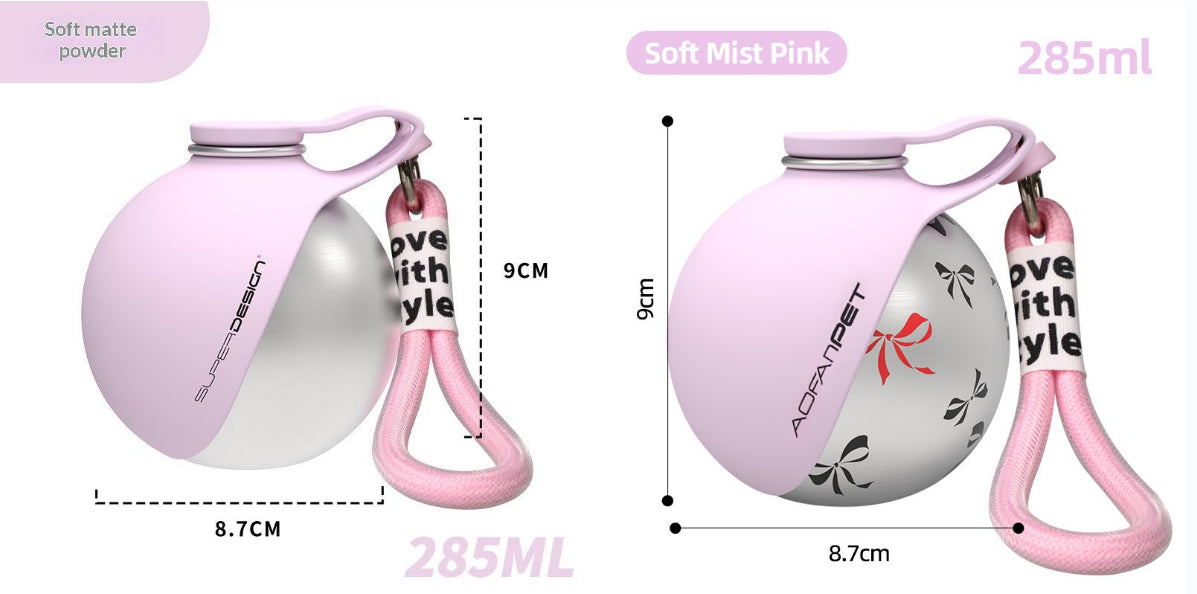 Portable Stainless Steel Pet Water Bottle – Dog Travel Drinking Cup Famies by Dams