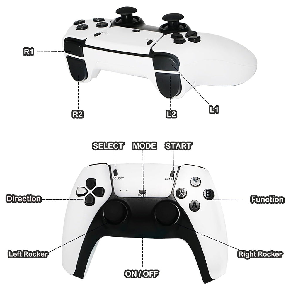 HDMI Retro Gaming Stick – 40,000+ Classic Games, 2 Wireless Controllers Famies by Dams