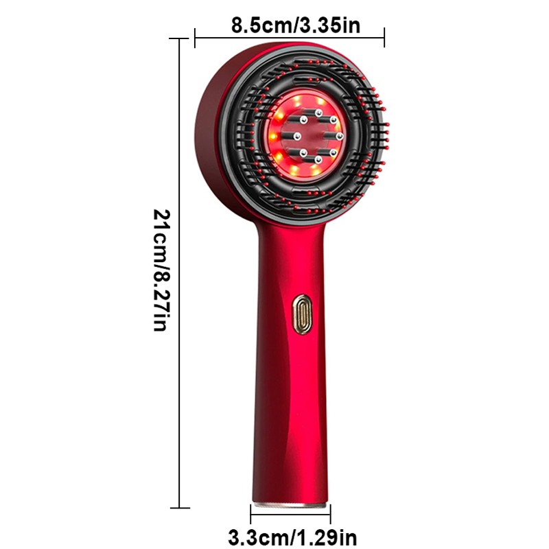 Electric Scalp Massage Comb – Hair Growth Red Light Therapy Brush Famies by Dams
