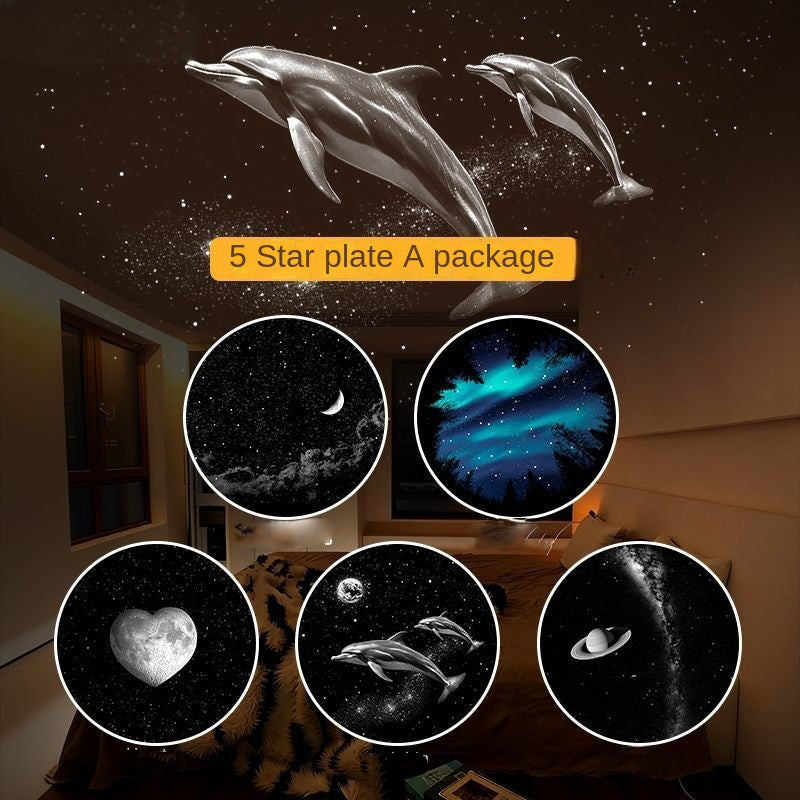 USB Projection Night Light – Colour-Changing Room Atmosphere Lamp Famies by Dams