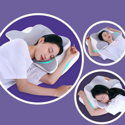 Ergonomic Cervical Neck Pillow – Contour Memory Foam Support Famies by Dams