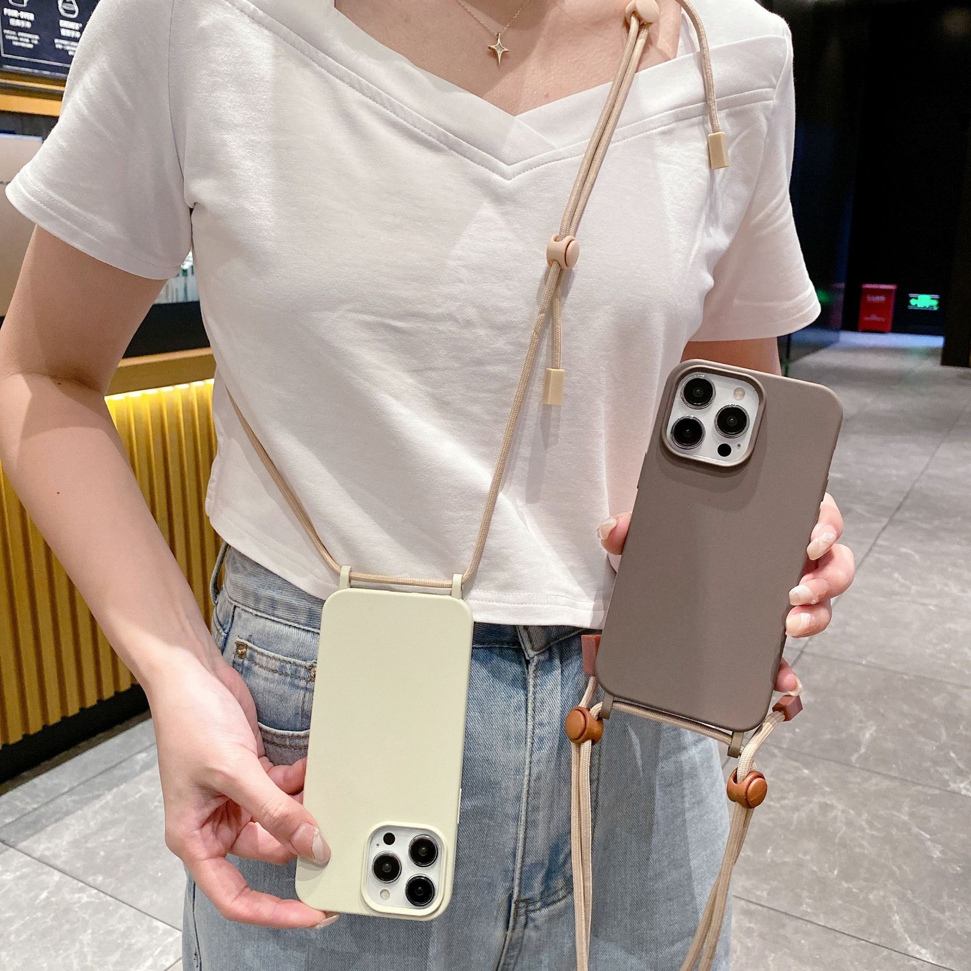 Minimalist Lanyard iPhone Case – Drop-Protection with Strap Famies by Dams