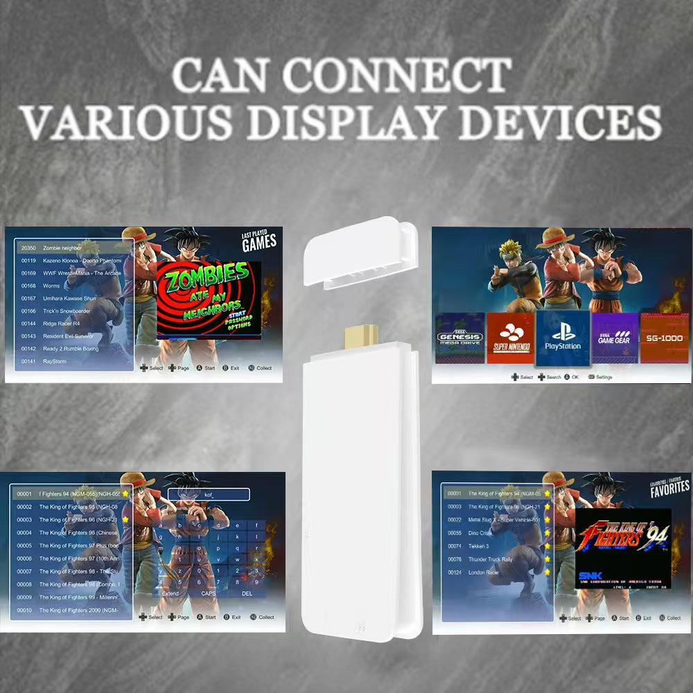 HDMI Retro Gaming Stick – 40,000+ Classic Games, 2 Wireless Controllers Famies by Dams