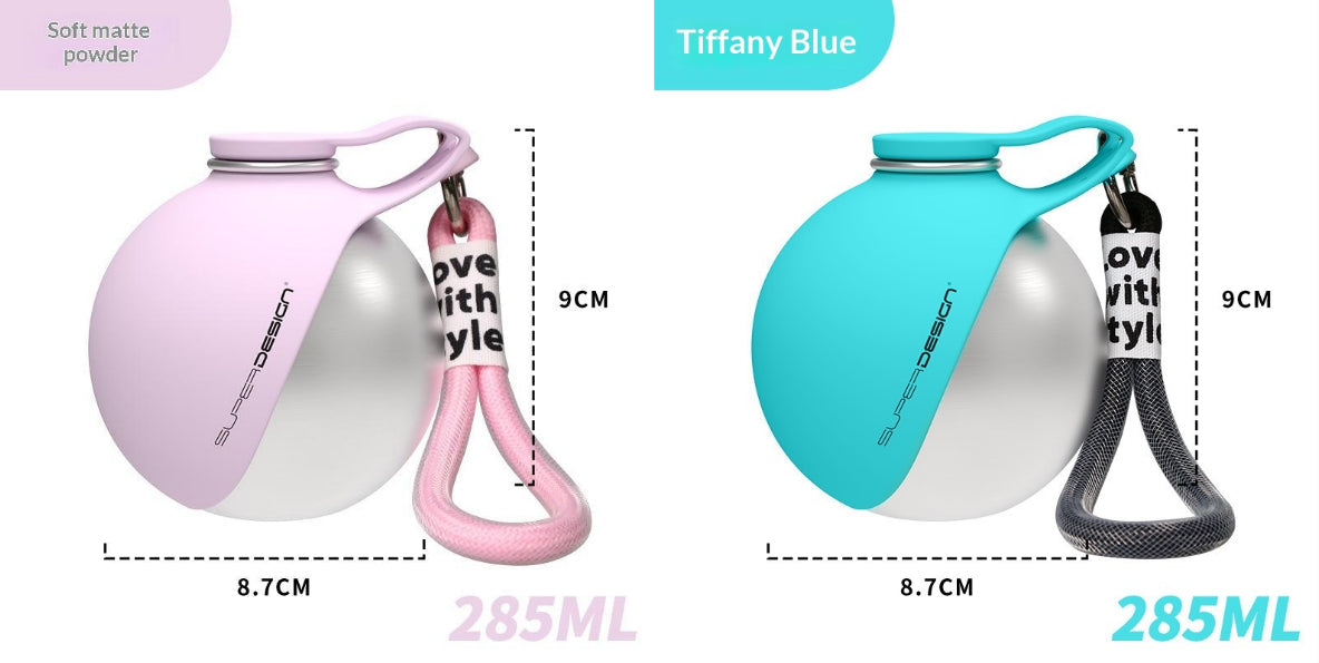 Portable Stainless Steel Pet Water Bottle – Dog Travel Drinking Cup Famies by Dams