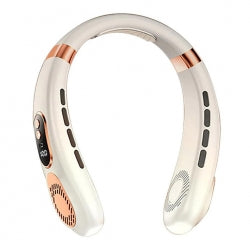 5-Speed Bladeless Neck Fan – USB Rechargeable Wearable Cooler Famies by Dams