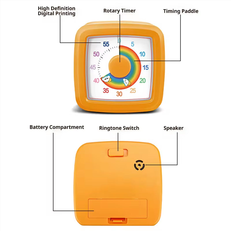 Visual Countdown Timer – Digital Desk Clock with Alarm & Night Light Famies by Dams