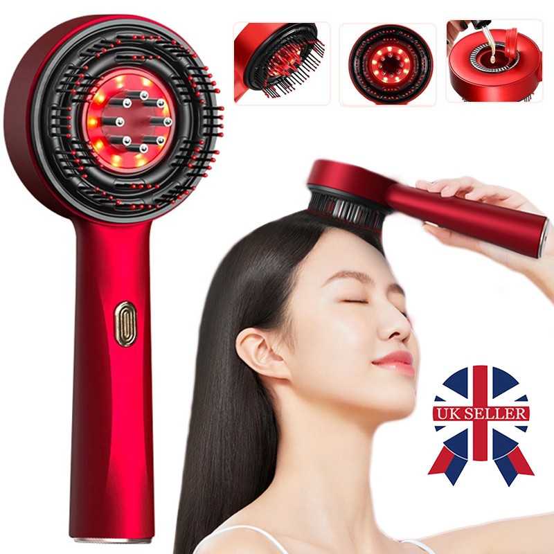 Electric Scalp Massage Comb – Hair Growth Red Light Therapy Brush Famies by Dams