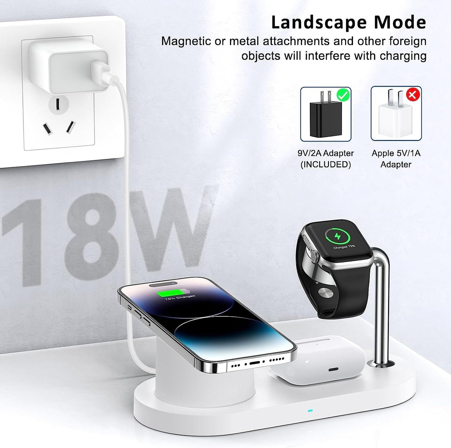 MagSafe 3-in-1 Wireless Charging Station – iPhone, Watch & AirPods Famies by Dams