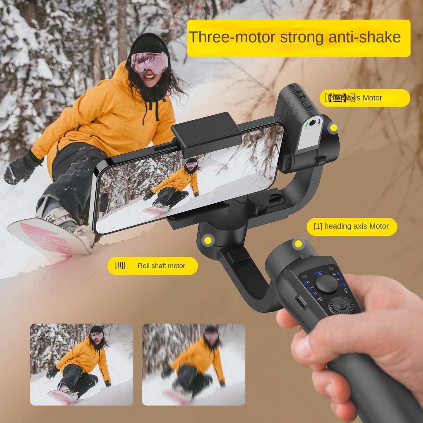 S5B Handheld 3-Axis Gimbal Stabilizer – for Smartphones & Cameras Famies by Dams