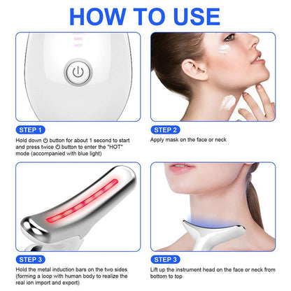 Neck Massager with 7-Colour Light Therapy – Wrinkle Care & Relief Famies by Dams