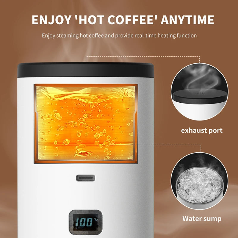 3-in-1 Portable Coffee Maker – 7800mAh for Car, Travel & Camping Famies by Dams
