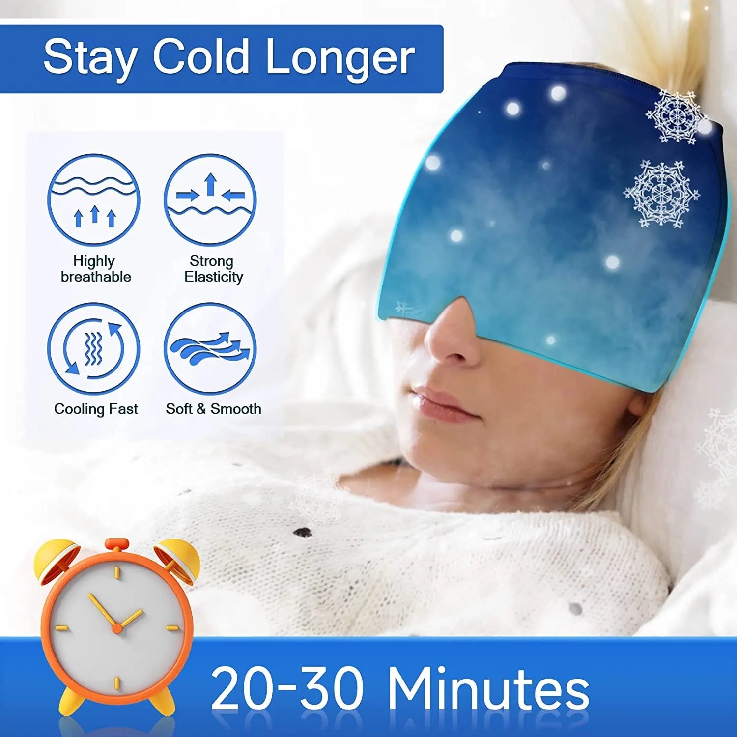 Migraine & Headache Relief Hot/Cold Therapy Cap Famies by Dams