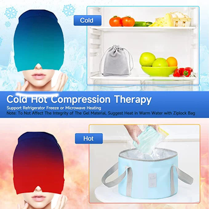 Migraine & Headache Relief Hot/Cold Therapy Cap Famies by Dams