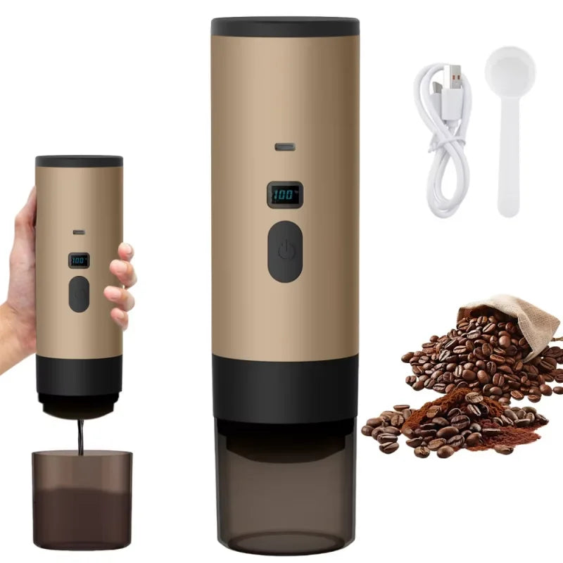 3-in-1 Portable Coffee Maker – 7800mAh for Car, Travel & Camping Famies by Dams