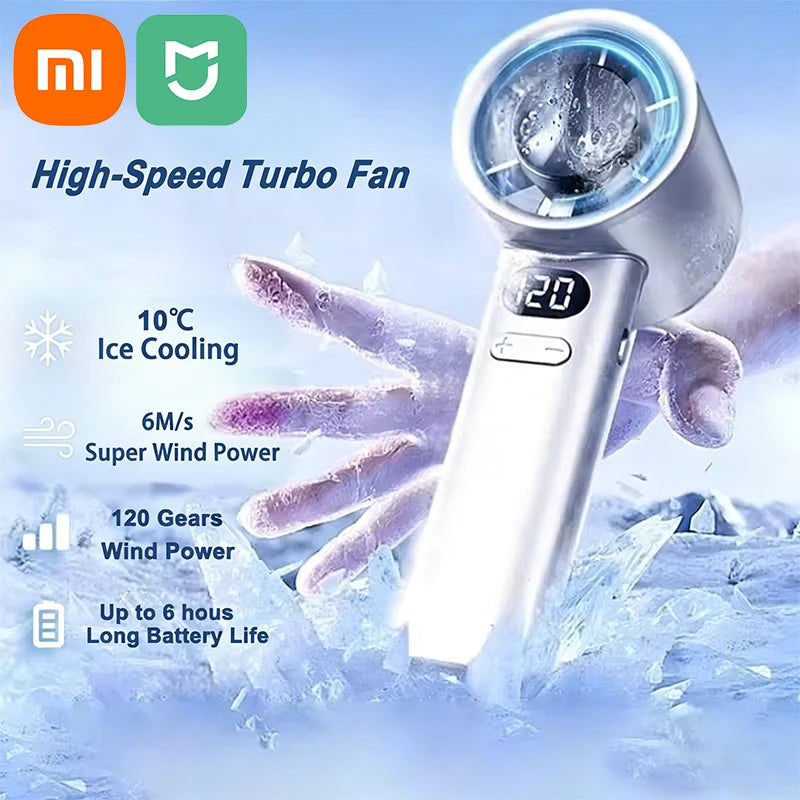 3000mAh Handheld Mini Electric Fan – USB-C Rechargeable Famies by Dams