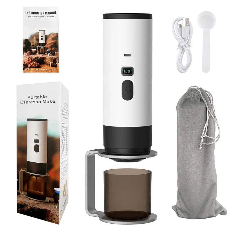 3-in-1 Portable Coffee Maker – 7800mAh for Car, Travel & Camping Famies by Dams