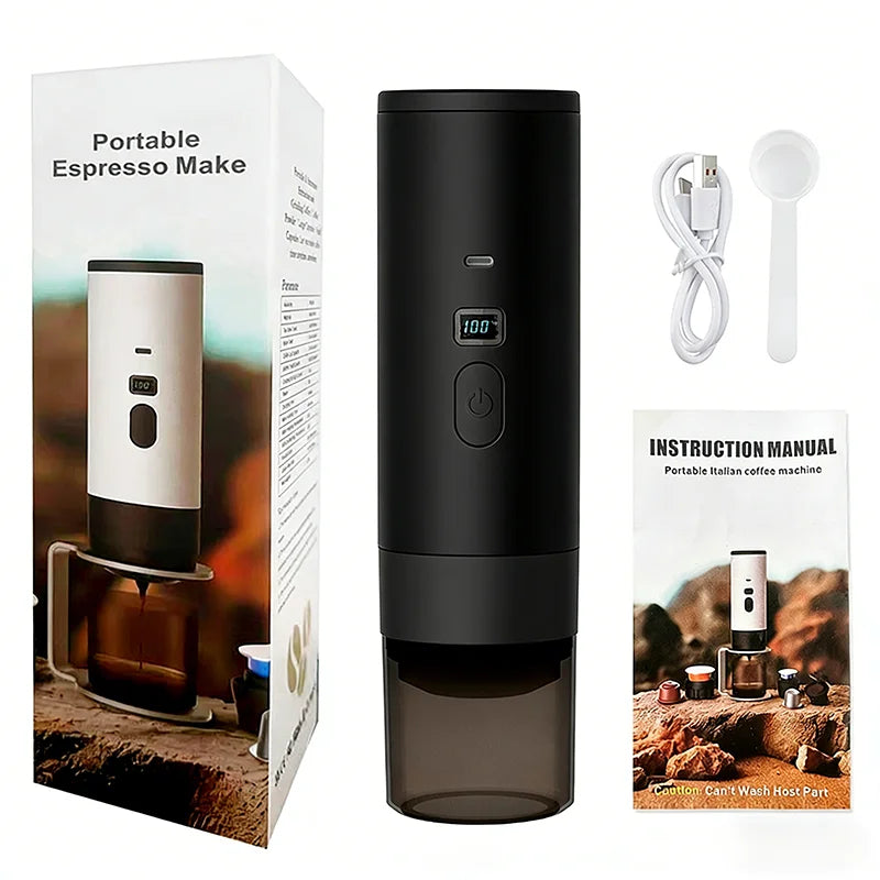 3-in-1 Portable Coffee Maker – 7800mAh for Car, Travel & Camping Famies by Dams