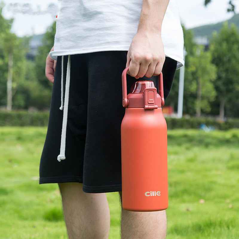 Cille Sports Water Bottle with Straw Lid