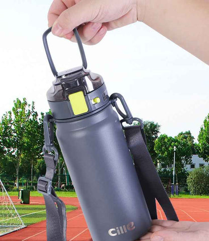 Cille Handle Stripe Water Bottle - 600ml
