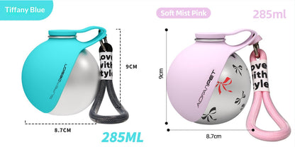 Portable Stainless Steel Pet Water Bottle – Dog Travel Drinking Cup Famies by Dams