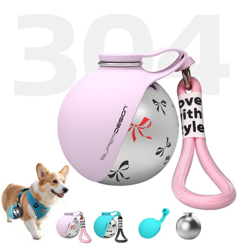 Portable Stainless Steel Pet Water Bottle – Dog Travel Drinking Cup Famies by Dams